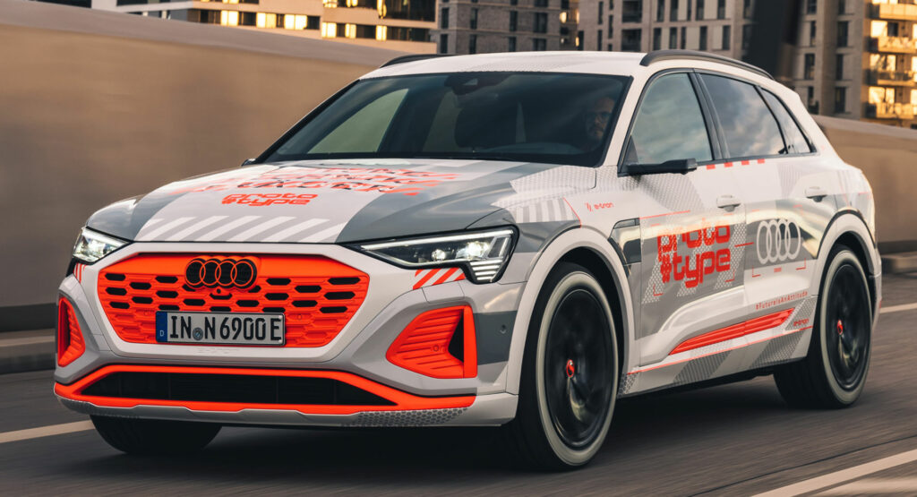 2024 Audi E-Tron Prototype Unveiled, Previews Upcoming Facelift